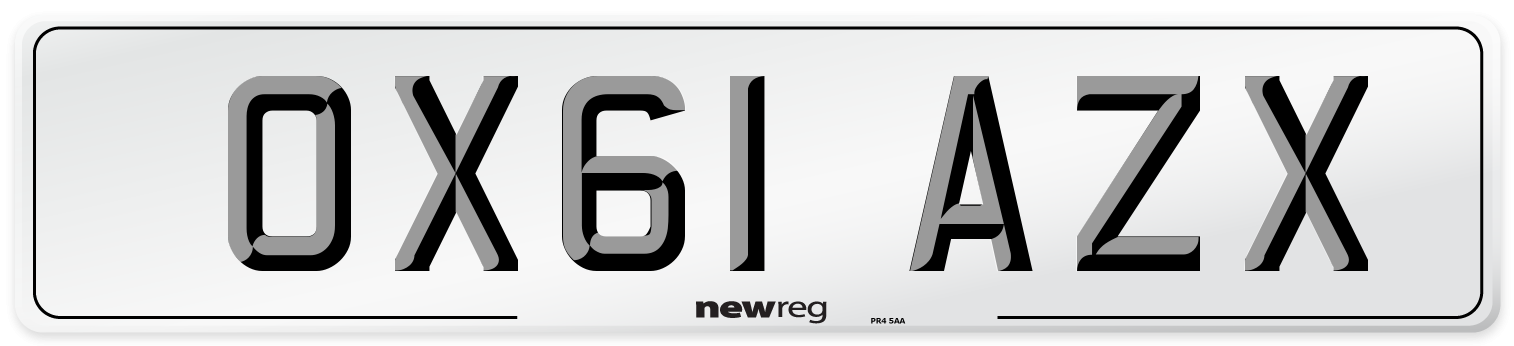 OX61 AZX Number Plate from New Reg